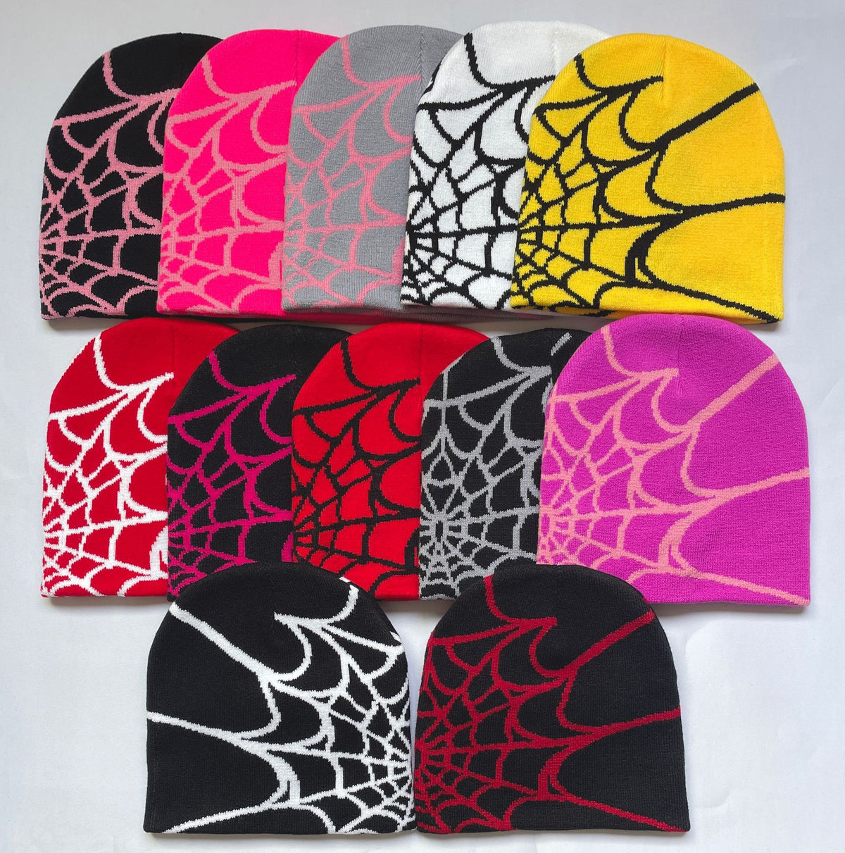 Knitted Spider Web Beanie for Fall/Winter Outdoor Use